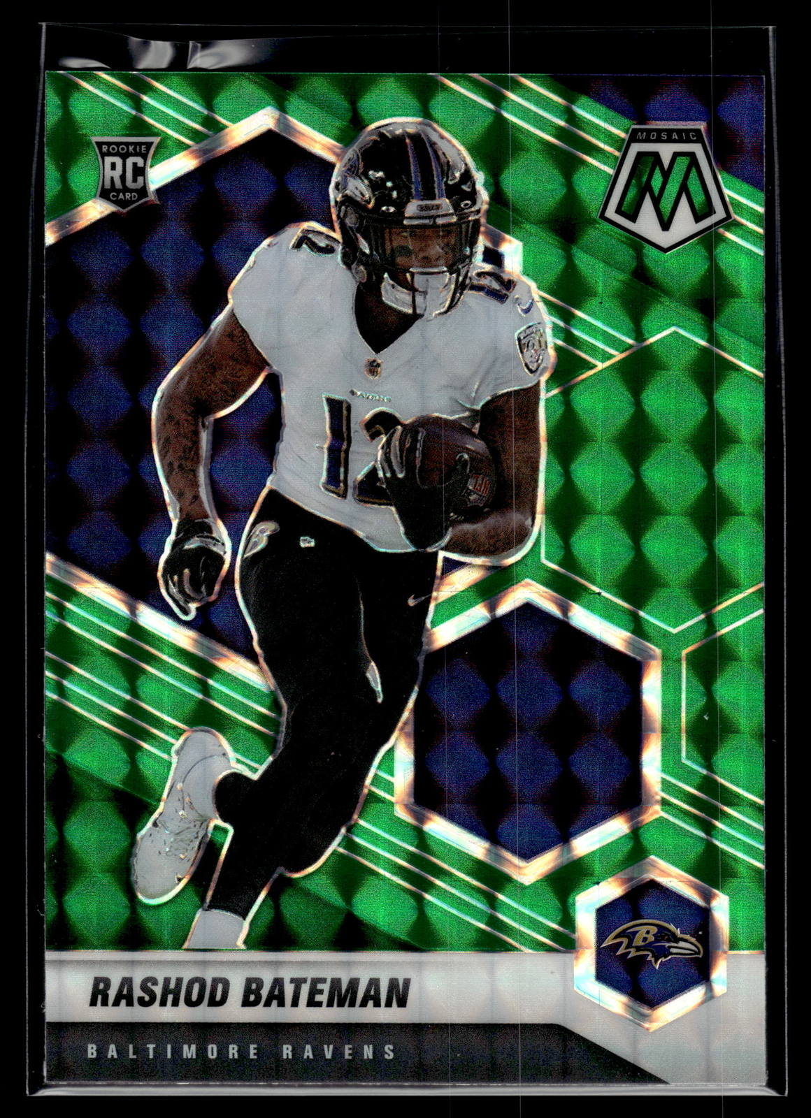 Rashod Bateman 2021 Panini Mosaic Green Prizm Card #310