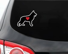 I love Heart German Shepherd Dog Decal Sticker -Car Window Laptop