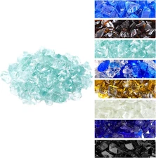 Mr. Fireglass Crushed Fire Glass for Natural or Propane Fire Pit Fireplace & Lan