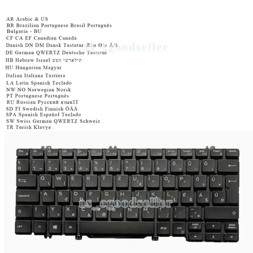 New for DELL Latitude 7300 5300 5310, 5300 2 in 1, 5310 2 in 1 Keyboard BACKLIT