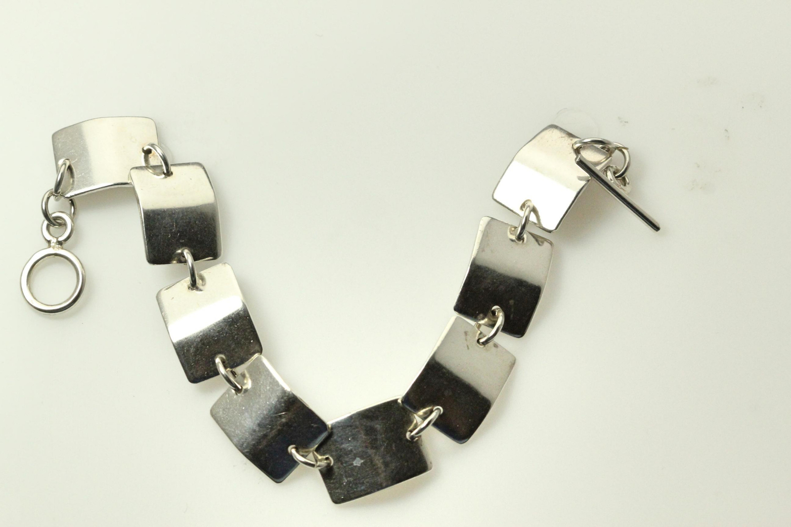925 Sterling Silver 8" Rectangular Link Bracelet … - image 9