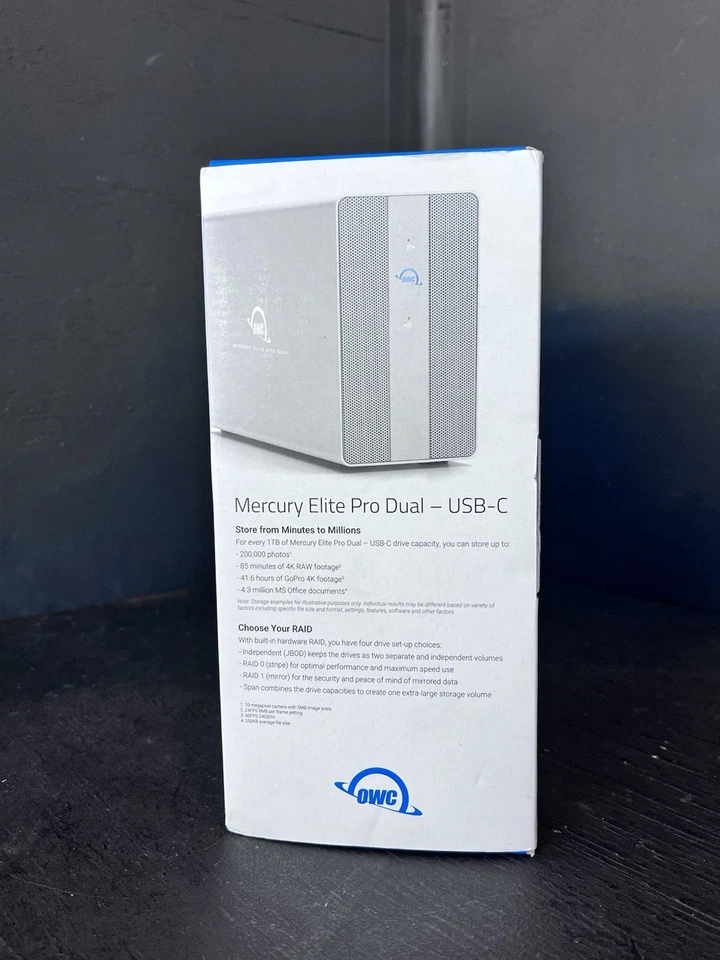 OWC Mercury Elite Pro Dual 3-Port Hub Hard Drive Array OWCMEDCH7T00 - Image 2 of 4