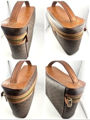 CELINE M93 Vanity Bag Pouch Vintage Leather Cosmetic Case Small