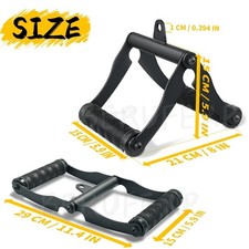 V Bar T-Bar Row Landmine Handle Attachment for Barbell Bars, Double D Handle Non