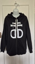 Dropdead Reflective Logo Black Full Zip Hoodie
