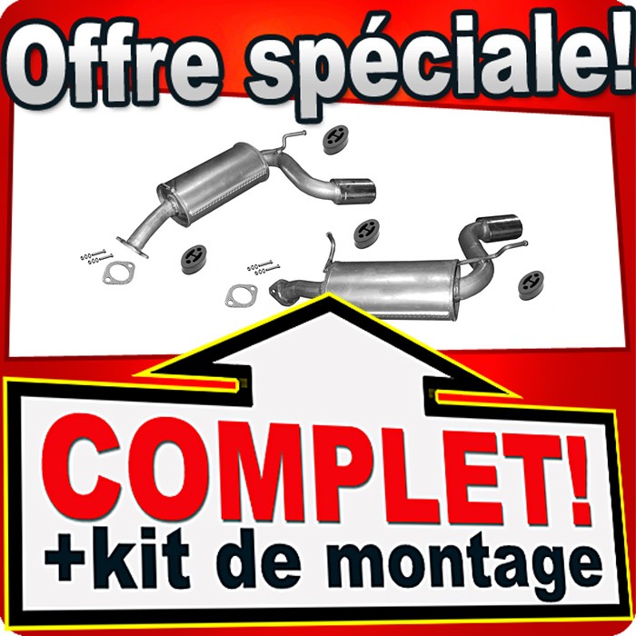Silencieux arriere Chevrolet Captiva I 2.2D 2WD en acier alumine haute resistance