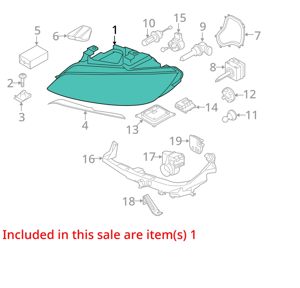 Lámpara de faros delanteros izquierda OEM BMW 328i Xdrive Driver U8O0N Foto 2 de 3