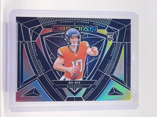 2024 Panini Obsidian Bo Nix Vitreous Case Hit SSP RC Rookie #4 Denver Broncos