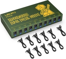 LEKATO Guitar Pedal Power Supply Rechargeable Battery Guitar Effect Pedal Power