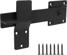 Black Gate Latch for Wooden Fence, 6" Heavy Duty Metal Door Latches Hardware ...