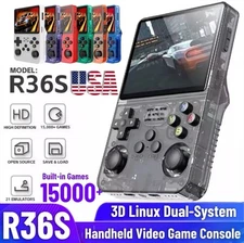NEW Retro Handheld Video Game Console 64G Linux System 3.5 Inch IPS Screen NEW