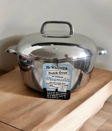 Vintage Wagner Ware Sidney O Magnalite 4248-M 5 Quart Dutch Oven w/ Lid