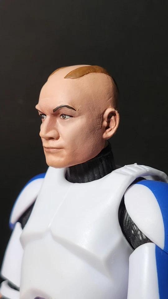 SOLO CABEZA Star Wars cabeza pintada personalizada Black Series Clone Commander Gree Foto 2 de 4