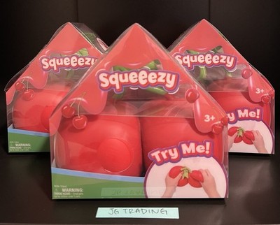 Sunny Days Squeeezy Cherries Viral Squish Squishy Fidget Toy Jumbo 1 Count