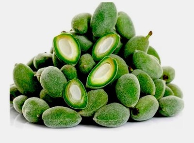 California Fresh Green Almonds, Green Cagla Fruits, Raw Almonds, 4 LBS