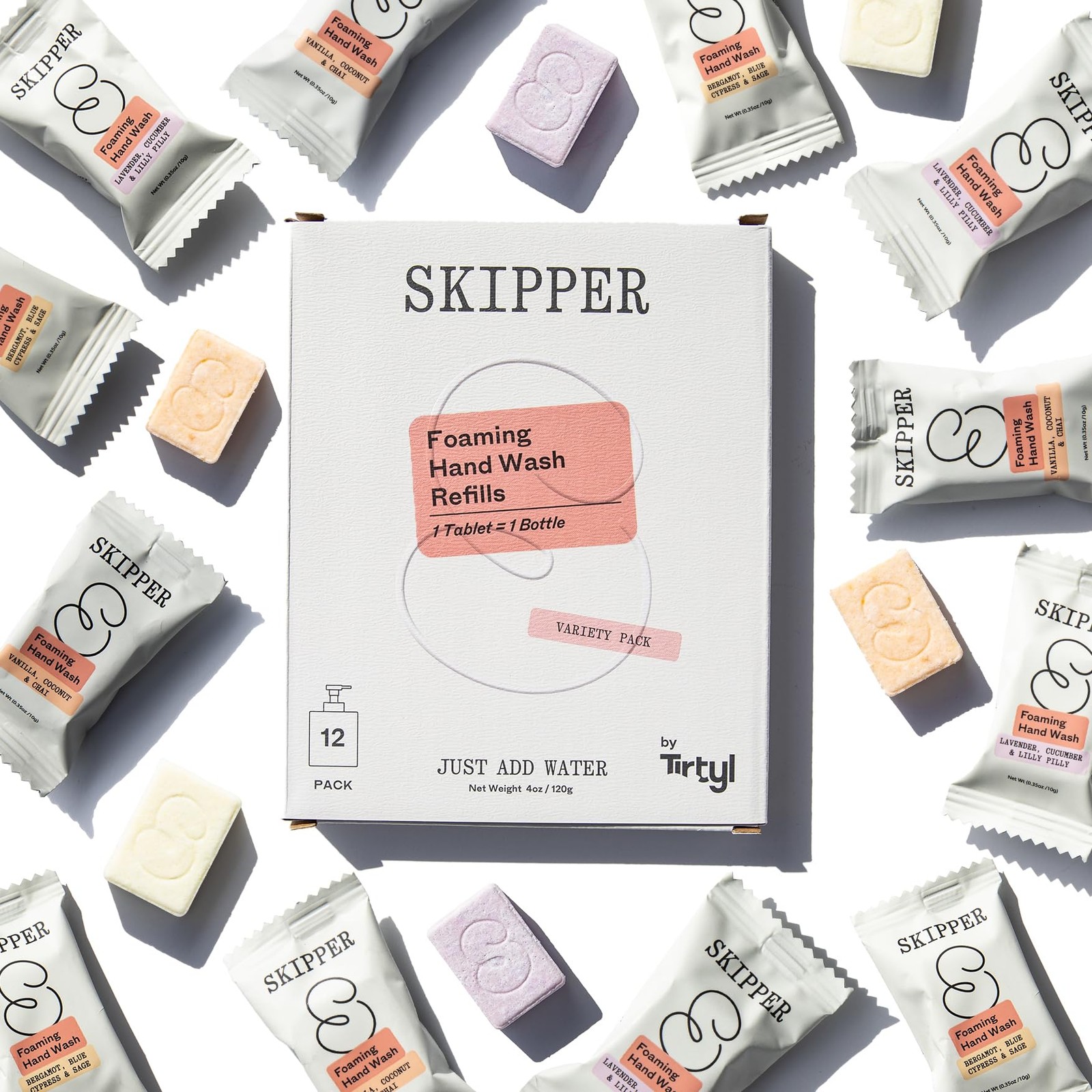 Tirtyl Skipper Foaming Hand Soap Tablet Refills - 12 1 count (Pack of 12)