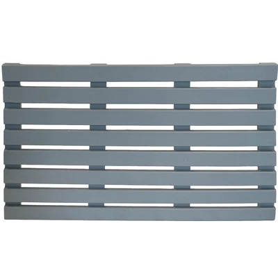 METATELL Bamboo Duck Board Wooden Gray Wood Bathroom Rectangular Shower Bath Mat