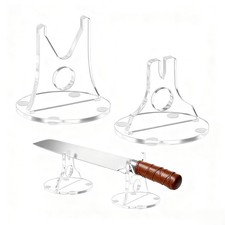 For Knives Acrylic Sword Stand Adjustable 2-piece Design Holds Blade And Handle