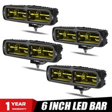 4x 6inch Yellow Led Work Light Bar Spot Pods Fog Lamp Offroad Driving Truck Suv 4x 6inch Yellow Led Work Light Bar Spot Pods Fog Lamp Offroad Driving Truck Suv