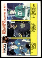 1980-81 EX-MINT OR BETTER Danny Gare/Charlie Simmer/Blaine Stoughton Buffalo