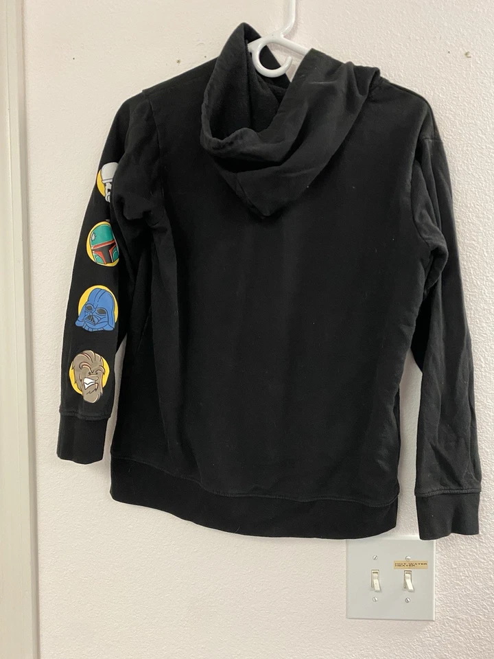 Star Wars Hoodie Youth Boys Size Large Darth Vader Yoda Chewbacca Boba Fett Luke - Image 2 of 4