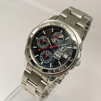 Seiko FIFA World Cup 2002 V657-0AA0 Battery Operated Watch Used