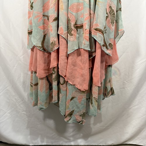 H&M Maxi Dress Women 6 Boho Ruffle Tiered Floral Limited Edition Gisele Bundchen - Picture 7 of 14