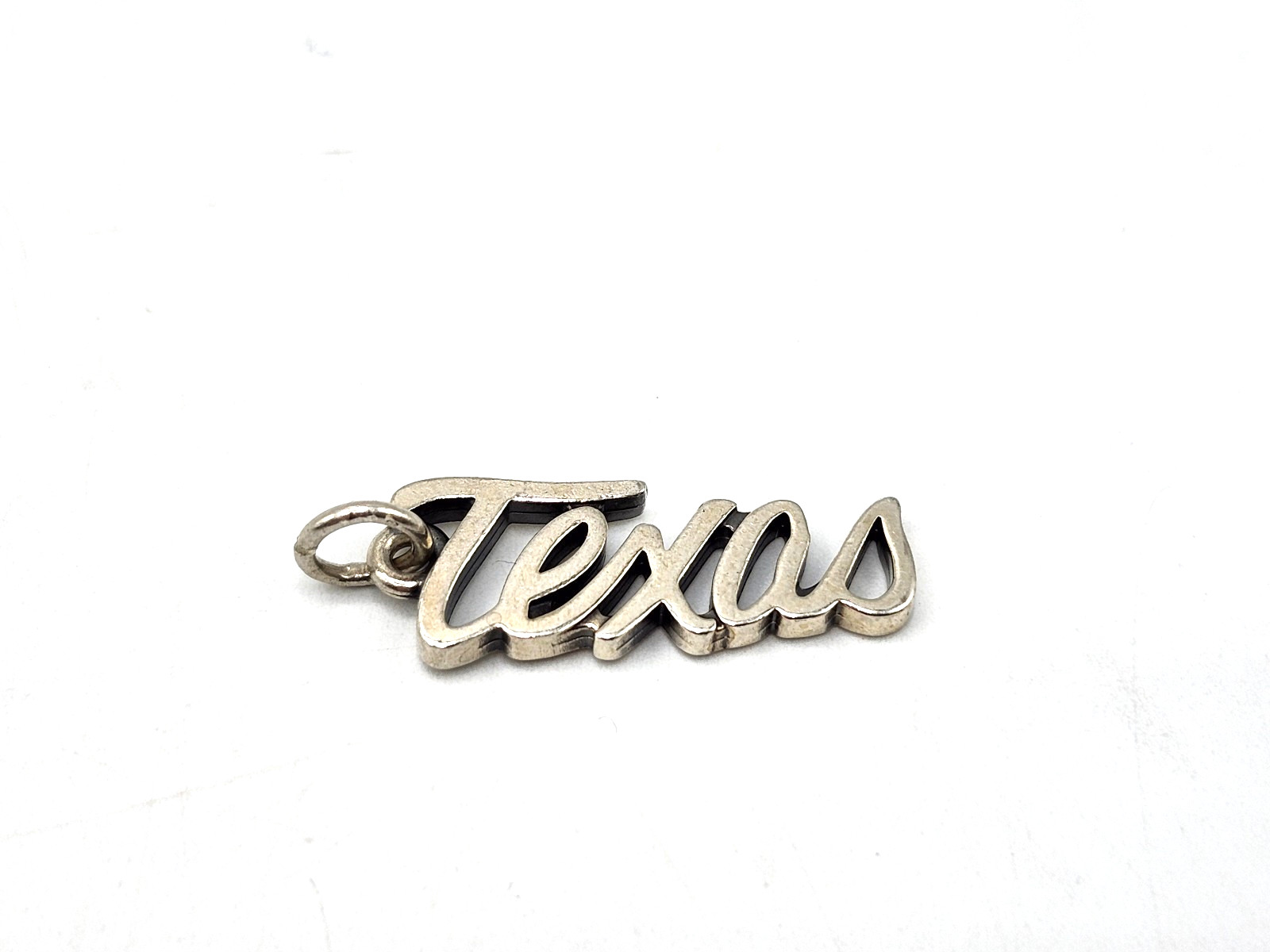 Retired James Avery Cursive Texas Script Sterling… - image 1