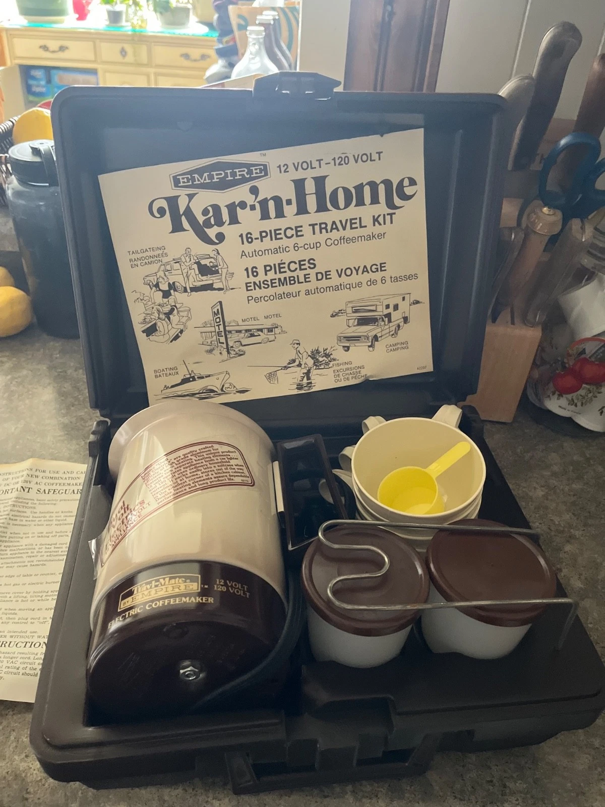 kar-n-home 16 piece travel coffee maker set