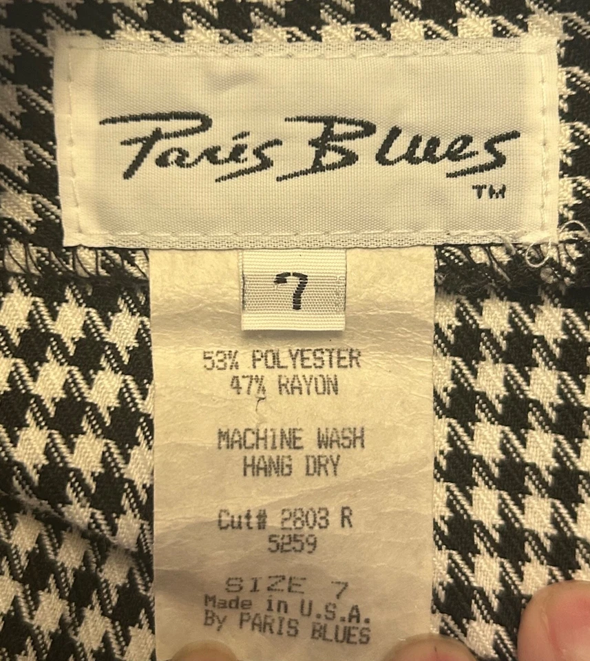 Винтажная юбка-карандаш 90-х Paris Blues Houndstooth размер 7 - Изображение 3 из 4