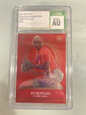 ED HOWARD 2021 ONYX GEMS BASEBALL SLABBED ON CARD AUTO /40 - CSG GRADED
