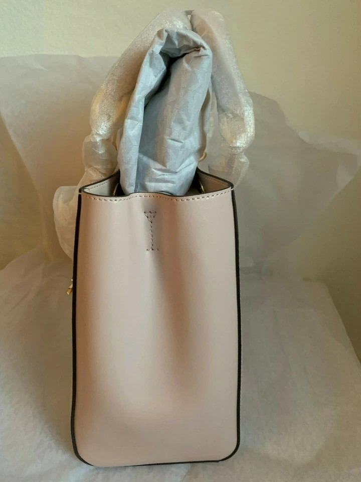 NWT MICHAEL KORS Cynthia Medium Dressy Leather Satchel $348 Soft Pink Original P - Image 4 of 4