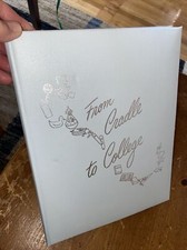 Vintage, new, from cradle to college scrapbook, blue Vinyl Cover