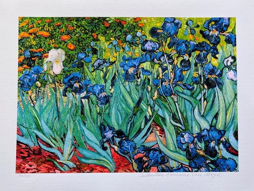 Vincent Van Gogh IRISES Estate Signed Limited Edition Giclee Art 12" x 16" - Picture 5 of 9