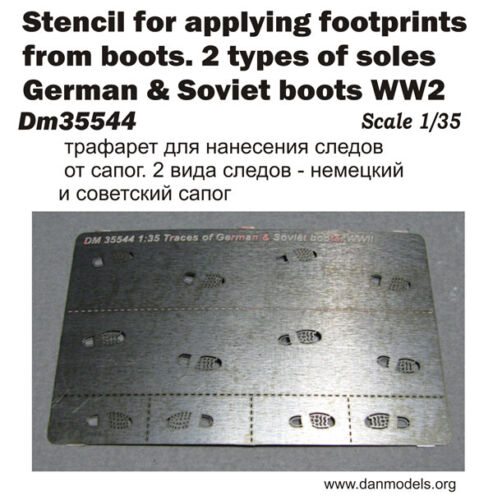 Dan Models 35544 - 1/35 Stencil for Applying Footprints From Boots. 2 types WWII - Picture 1 of 11