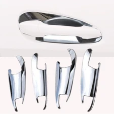 Shiny Chrome Silver Door Handle Bowl Cup Cover Fits 12-19 W166 ML350 GLE350