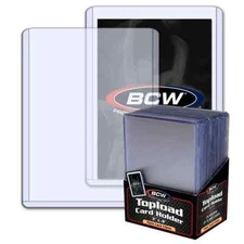 BCW 59pt TopLoaders 4 Packs (25 count each) w/ 1 Pack Standard Card Soft Sleeves