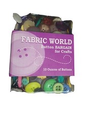 Fabric World Button Bargain For Crafts, 10 oz - NEW