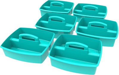 2-Compartment Large Caddy   Multipurpose Classroom Organizer with Handle, Tea...