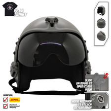 TOP GUN PLAIN GREY FLIGHT HELMET MOVIE PROP PILOT NAVAL AVIATOR USN NAVY T-SHIRT