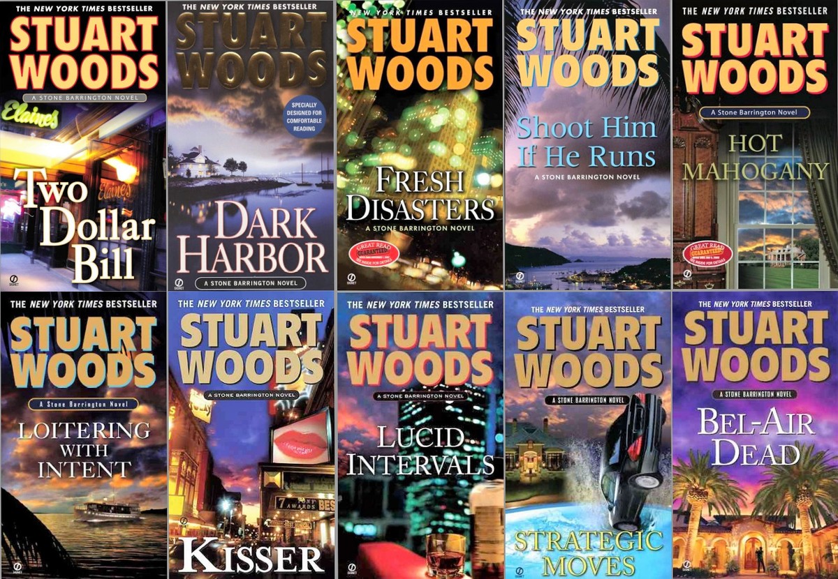 Stuart Woods STONE BARRINGTON Series Collection Set of Paperback