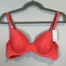 Le Mystere Lace Allure T-Shirt Bra Size 36C Underwire Sweet Coral Pink NWT