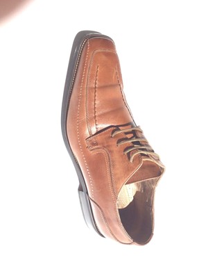 STACY ADAMS Brown Square Toe Lace Up Oxford Dress Shoes Size  display picture 3