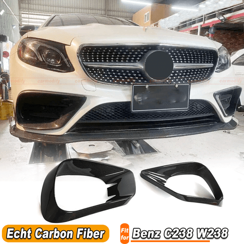 Per Benz C238 W238 E400 E450 2016-19 vero carbonio presa d'aria sfiato air vent - Foto 1 di 11
