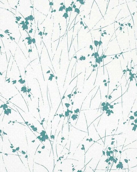 Tapete Vlies BläTter Striche Weiß GrüN Glanz Novamur Daphne 6749-20 (3,24€/1Qm)-image