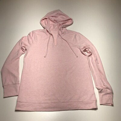 Lands End Sweater Womens Size Small Pink Drawstring Hoodie