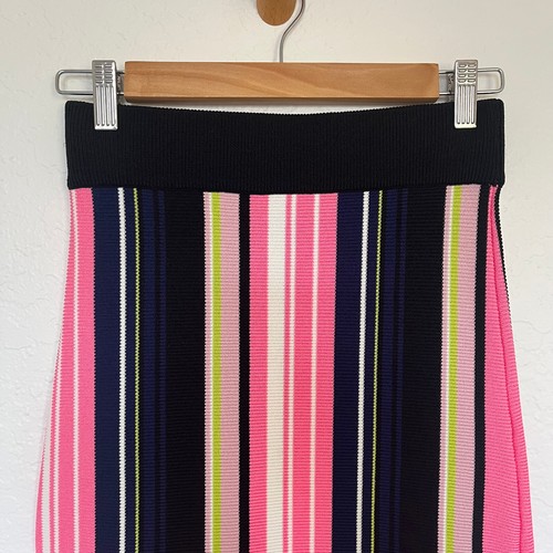 RACHEL RACHEAL ROY April Stripes Bodycon Midi Ribbed Stretch Skirt XS - Picture 7 of 17