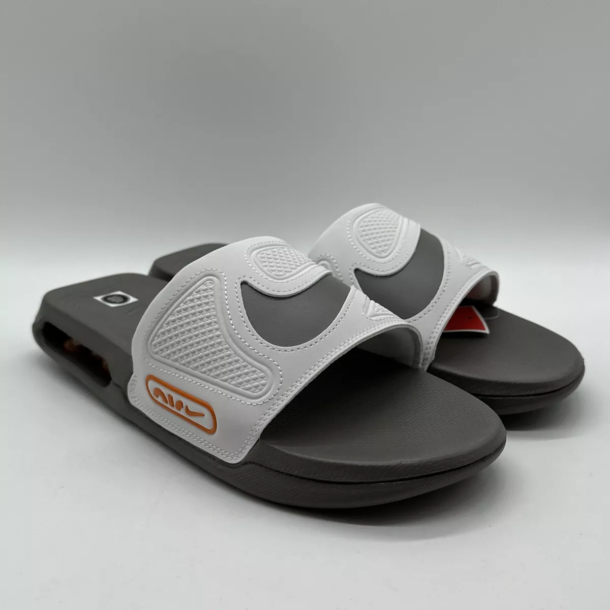Gray nike top slides womens