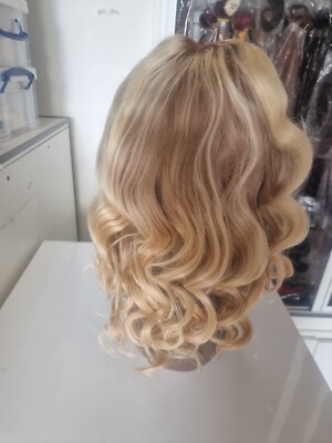20'' BRASILIANISCHE 4X4 TRANSPARENTE LACE PERÜCKE KÖRPERWELLE 180% DICHTE 4#/BLOND 613# ROO