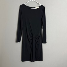 Michael Kors sz M black long sleeve midi cocktail dress NWT
